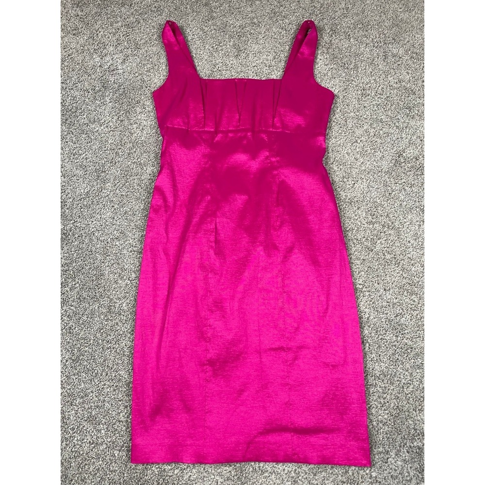 Calvin Klein Dress Womens 6 Pink Shimmer Tank Mini Babydoll Empire Barbie Fairy